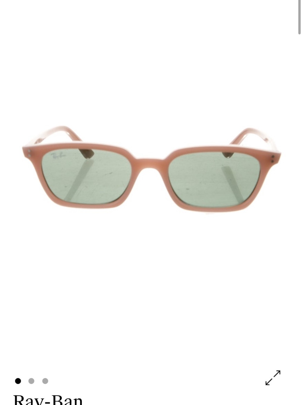 Ray-Ban Zaya Pink Frame Sunglasses with Green Lenses